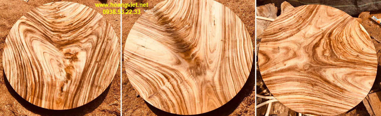 Bàn tròn gỗ me tây nguyên khối vân đẹp Bàn tròn gỗ me tây nguyên khối vân đẹp