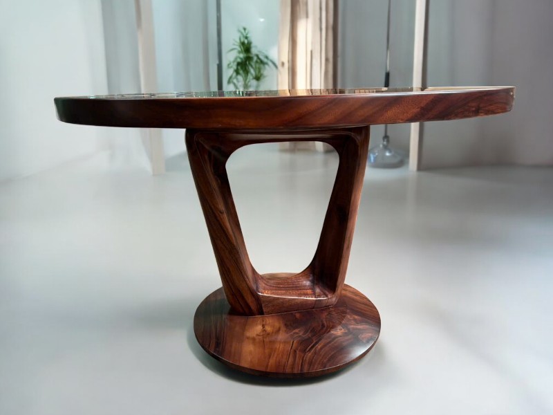 Bàn tròn gỗ me tây đẹp và nghệ thuật Bàn tròn gỗ me tây đẹp và nghệ thuật