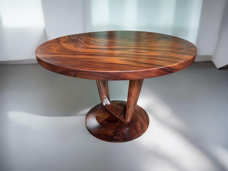 Bàn tròn gỗ me tây đẹp và nghệ thuật Bàn tròn gỗ me tây đẹp và nghệ thuật