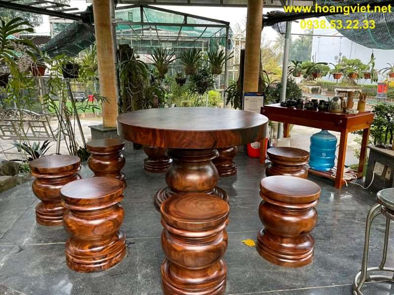 Bàn uống trà gỗ me tây nguyên khối Bàn uống trà gỗ me tây nguyên khối