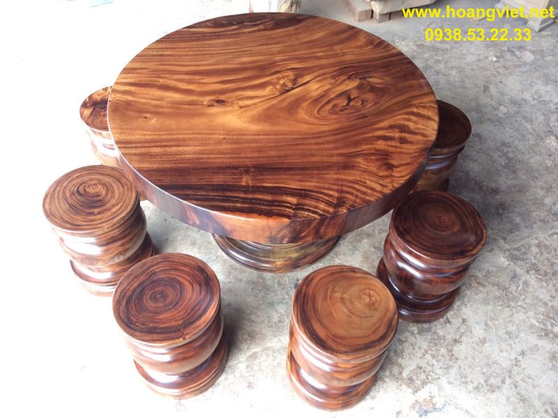 Bàn uống trà gỗ me tây nguyên khối Bàn uống trà gỗ me tây nguyên khối