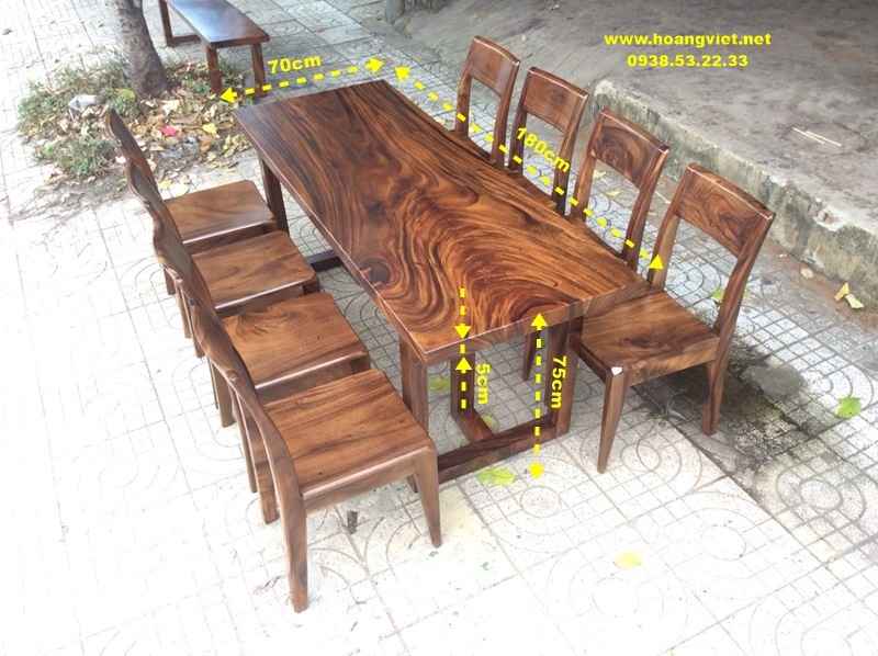 Kích thước bộ bàn ăn 8 ghế gỗ 70x5x180cm Kích thước bộ bàn ăn 8 ghế gỗ 70x5x180cm