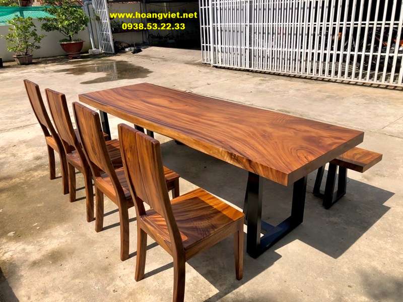 Ghế gỗ bàn ăn kết hợp bàn gỗ me tây Ghế gỗ bàn ăn kết hợp bàn gỗ me tây