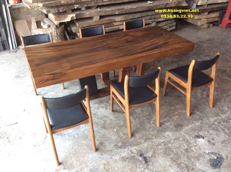 Bộ bàn ăn gỗ me tây đẹp 6 ghế bella Bộ bàn ăn gỗ me tây đẹp 6 ghế bella