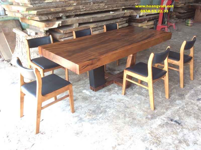 Bộ bàn ăn gỗ me tây đẹp Bộ bàn ăn gỗ me tây đẹp