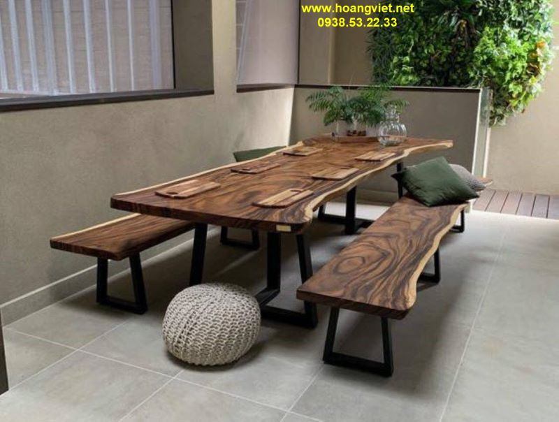 Bàn k3 gỗ me tây vân đẹp tại Tphcm