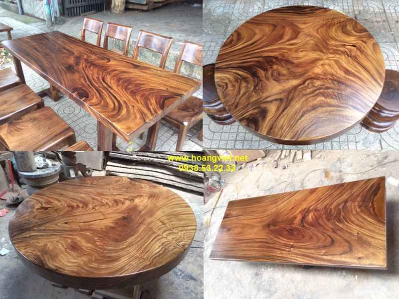 Các mặt bàn me tây nguyên khối vân đẹp nhất Các mặt bàn me tây nguyên khối vân đẹp nhất