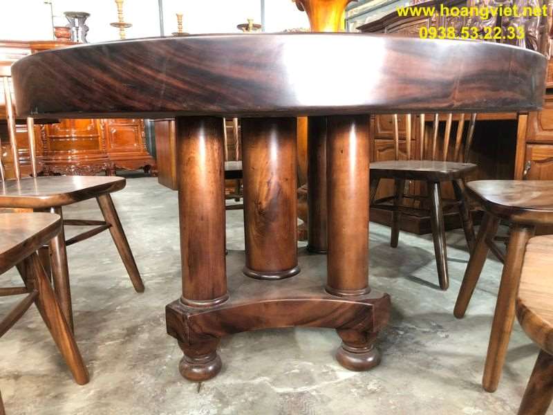 Chân bàn tròn gỗ me tây Chân bàn tròn gỗ me tây