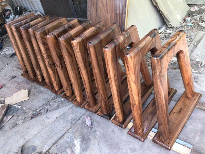 Chân bàn dài gỗ me tây V7 đẹp Chân bàn dài gỗ me tây V7 đẹp