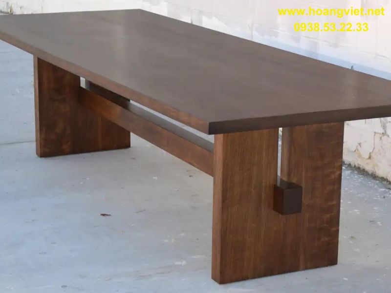 Chân bàn gỗ CBG05 và mặt bàn nguyên khối Chân bàn gỗ CBG05 và mặt bàn nguyên khối