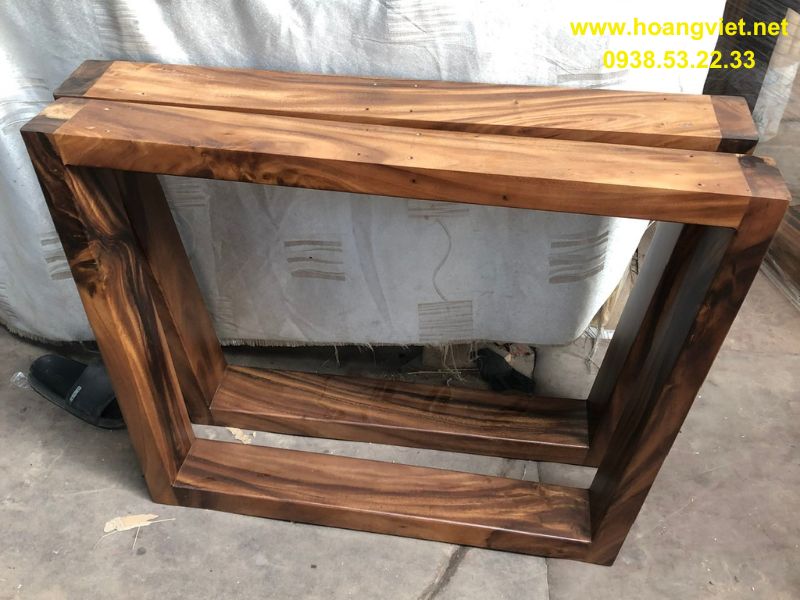 Chân bàn gỗ me tây hình thang Chân bàn gỗ me tây hình thang