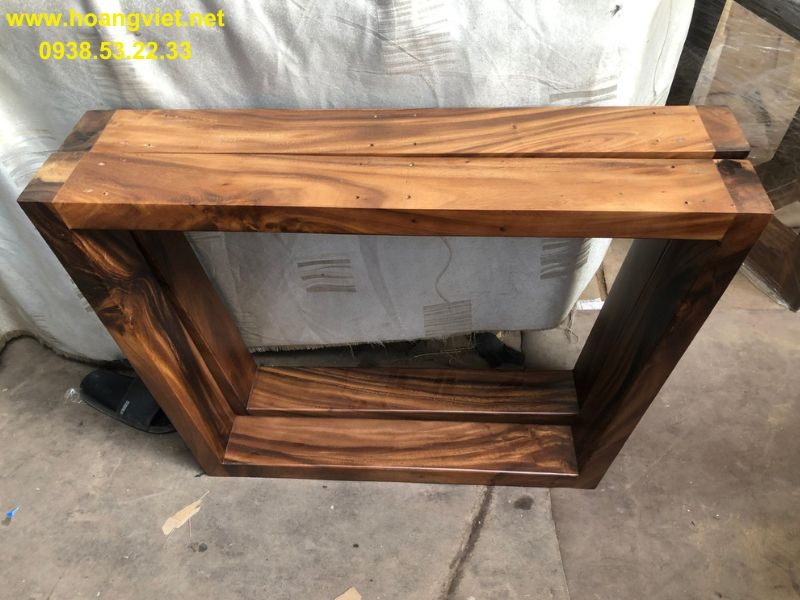 Chân bàn gỗ me tây hình thang Chân bàn gỗ me tây hình thang