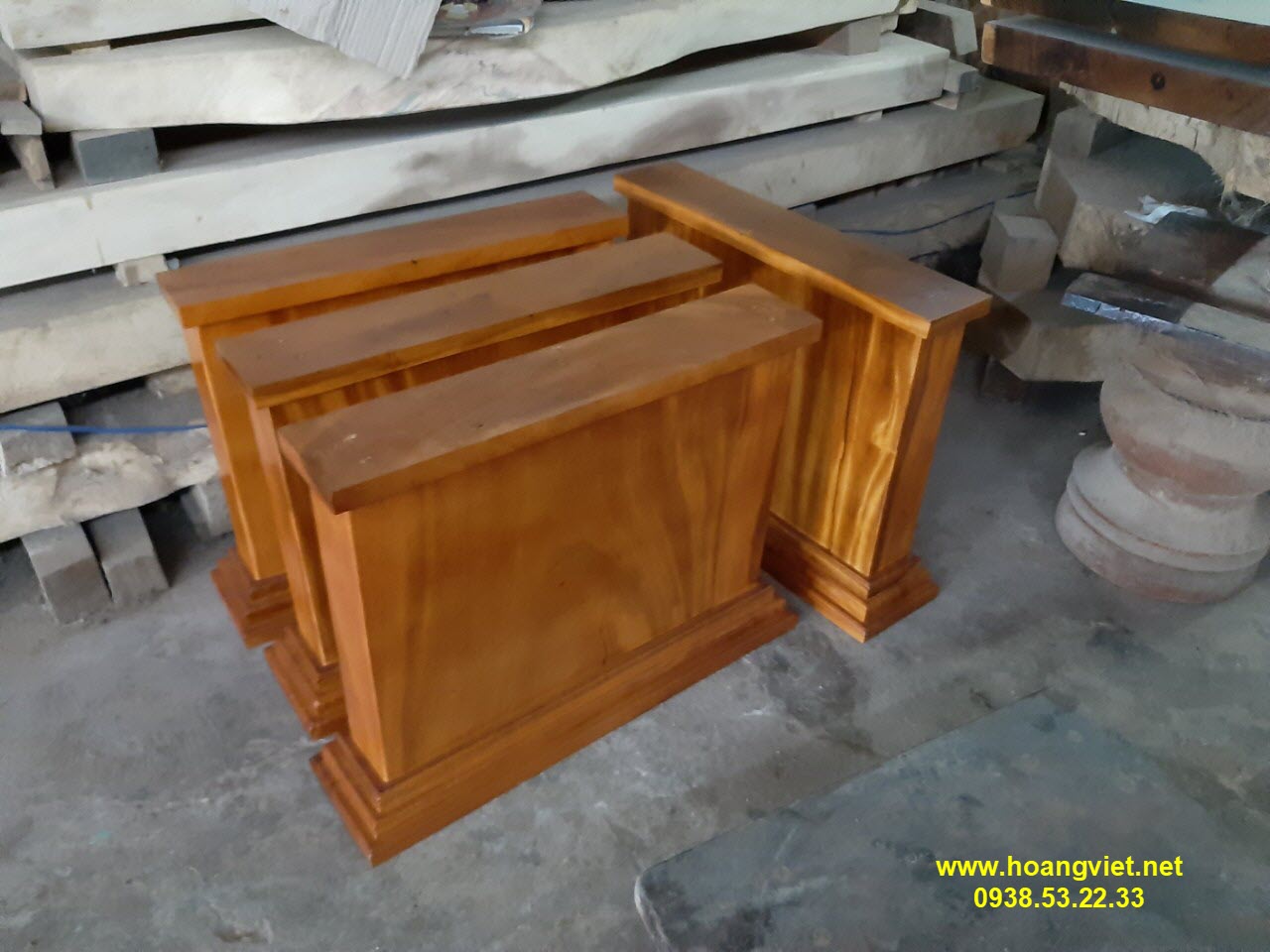 Chân bàn gỗ nguyên khối đẹp