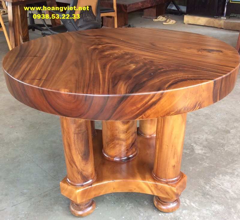 Chân bàn gỗ tròn nguyên khối đẹp Chân bàn gỗ tròn nguyên khối đẹp