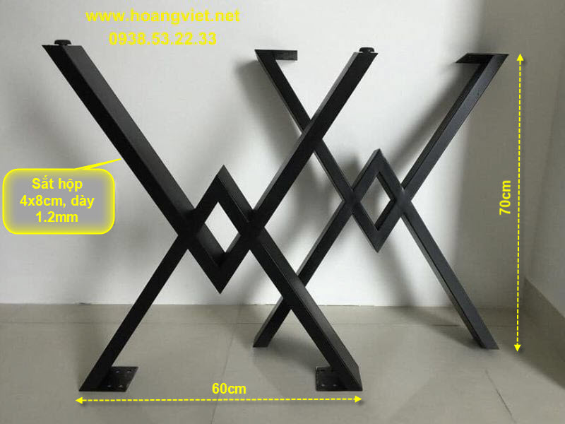 Kích thước chân bàn sắt Kích thước chân bàn sắt
