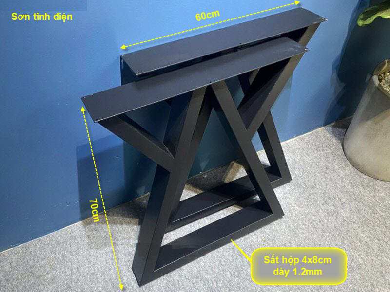 Chân bàn sắt hộp sơn tĩnh điện Chân bàn sắt hộp sơn tĩnh điện