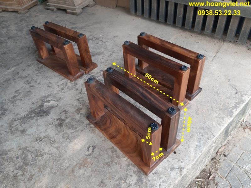 Chân bàn trà ngồi bệt gỗ me tây Chân bàn trà ngồi bệt gỗ me tây