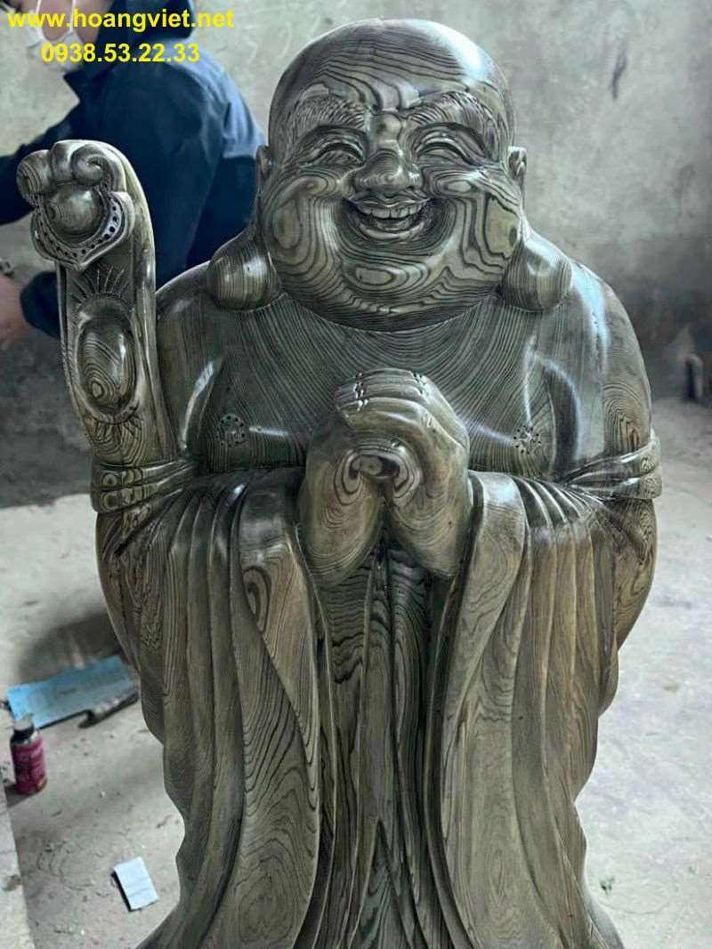 Di lặc chúc phúc gỗ thủy tùng xanh Di lặc chúc phúc gỗ thủy tùng xanh