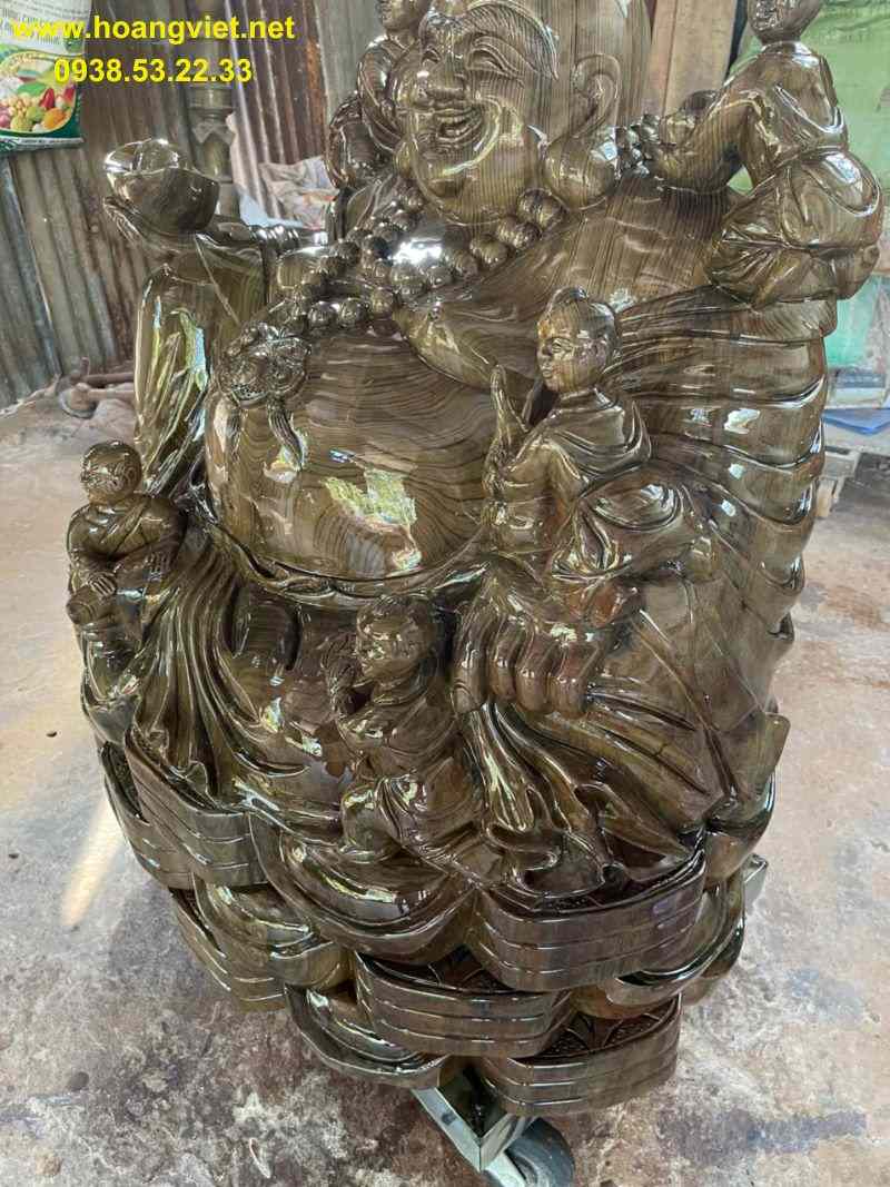 Di lặc ngũ phúc gỗ thủy tùng Di lặc ngũ phúc gỗ thủy tùng