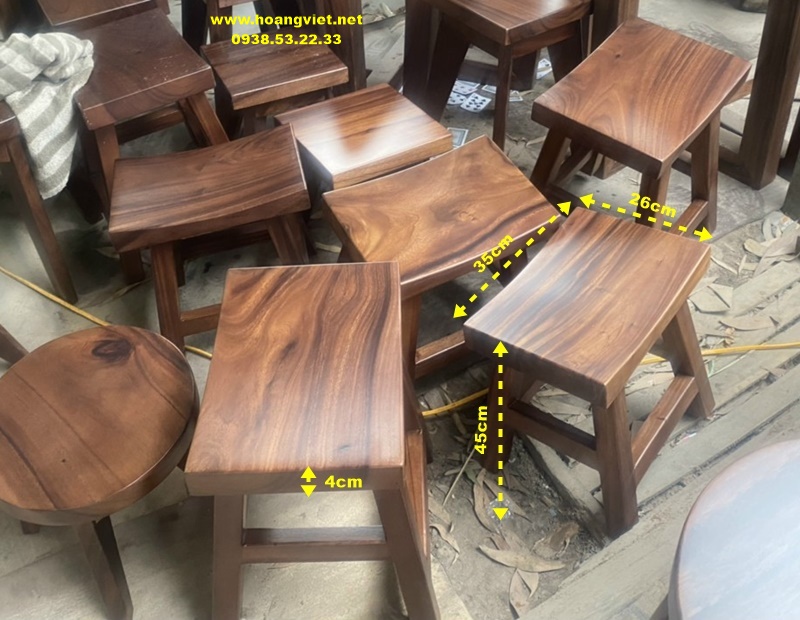 Đôn gỗ me tây chữ nhật Đôn gỗ me tây chữ nhật