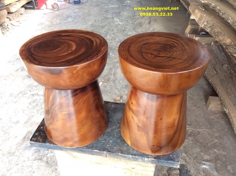 Đôn gỗ me tây nguyên khối đường kính 32cm cao 45cm Đôn gỗ me tây nguyên khối đường kính 32cm cao 45cm