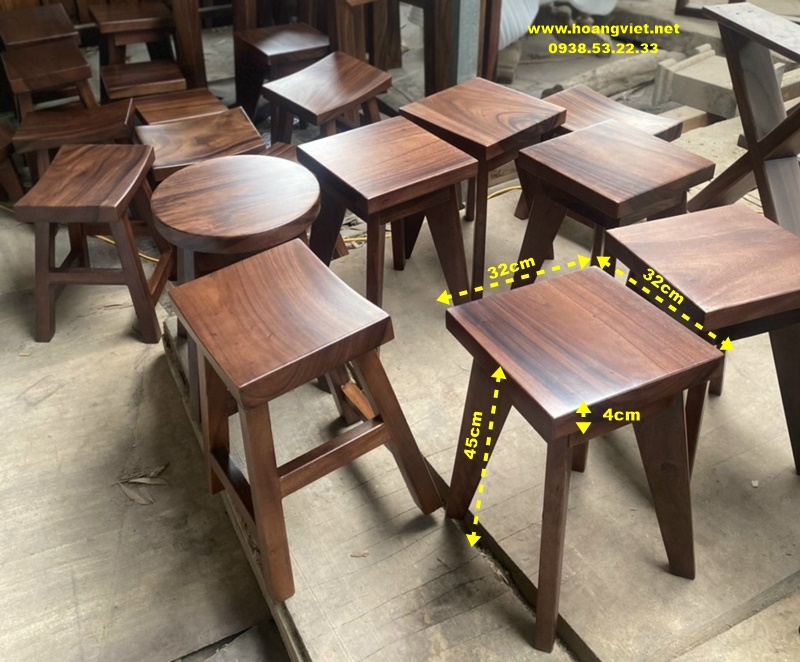 Đôn gỗ me tây vuông 32cm Đôn gỗ me tây vuông 32cm