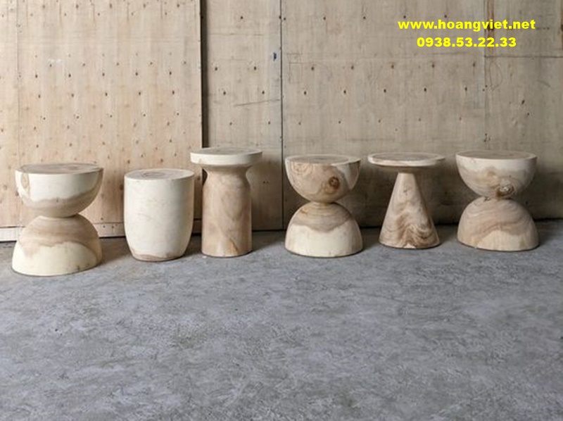Đôn gỗ nguyên khối decor đẹp Đôn gỗ nguyên khối decor đẹp