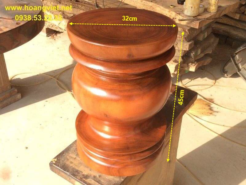 Kích thước đôn gỗ me tây nguyên khối giá rẻ Kích thước đôn gỗ me tây nguyên khối giá rẻ