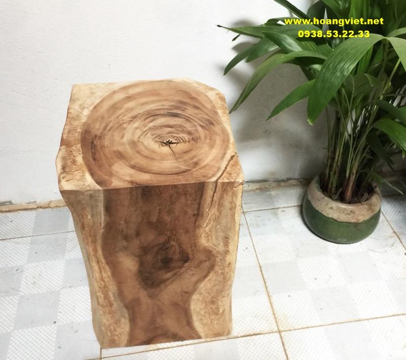 Đôn gỗ nguyên khối vuông Đôn gỗ nguyên khối vuông