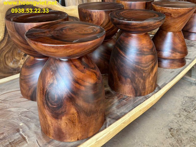 đôn tròn gỗ me tây nguyên khối đôn tròn gỗ me tây nguyên khối