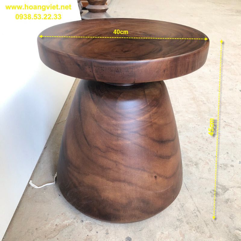 Kích thước đôn table gỗ me tây tròn nguyên khối Kích thước đôn table gỗ me tây tròn nguyên khối