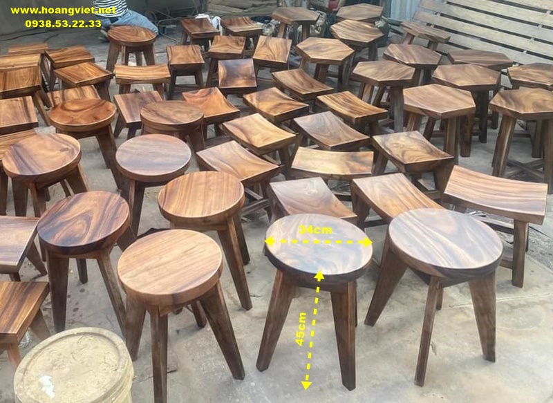 Đôn tròn gỗ me tây giá rẻ Đôn tròn gỗ me tây giá rẻ