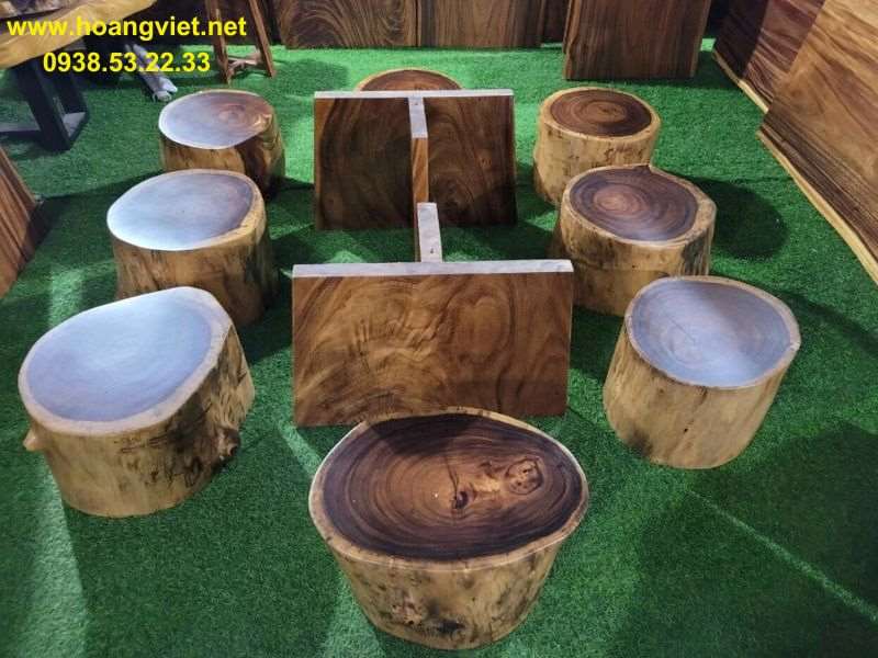 Đôn và chân bàn trà gỗ me tây Đôn và chân bàn trà gỗ me tây