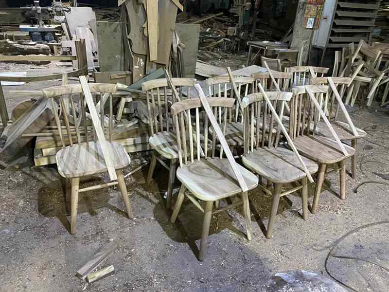 Xưởng ghế 7 nan gỗ me tây Xưởng ghế 7 nan gỗ me tây