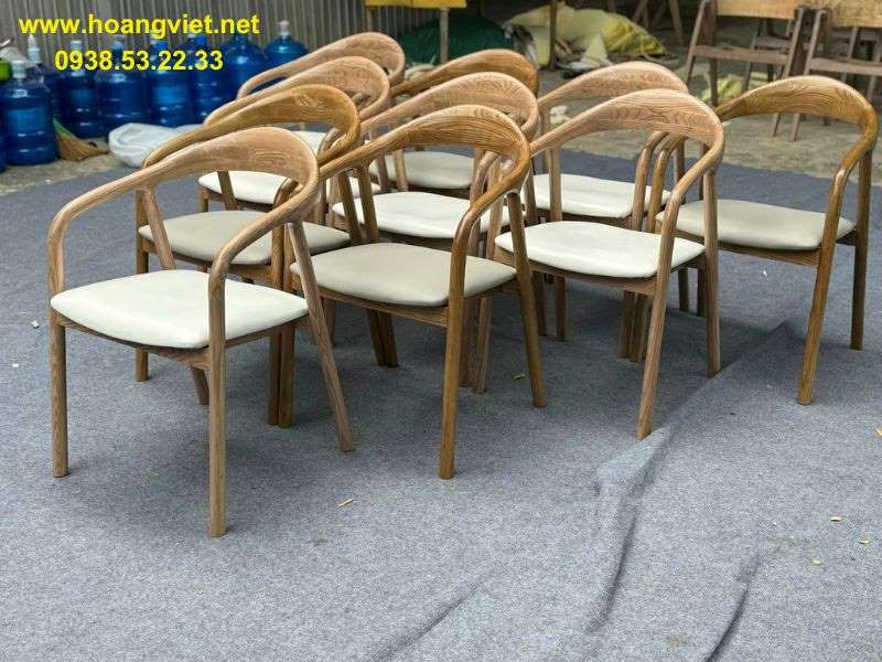 Ghế ăn neva có tay gỗ ash Ghế ăn neva có tay gỗ ash