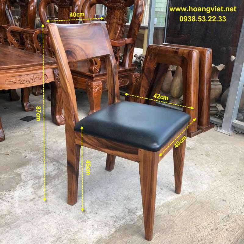 Ghế bàn ăn bọc nệm gỗ me tây Ghế bàn ăn bọc nệm gỗ me tây