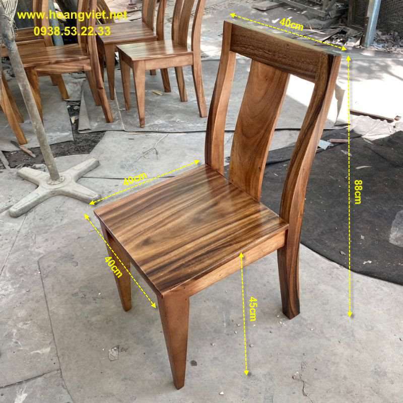 Kích thước ghế bàn ăn giá rẻ gỗ me tây Kích thước ghế bàn ăn giá rẻ gỗ me tây