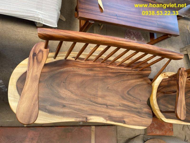 Ghế băng dài 1m2 gỗ me tây có tựa dạng nan gỗ Ghế băng dài 1m2 gỗ me tây có tựa dạng nan gỗ