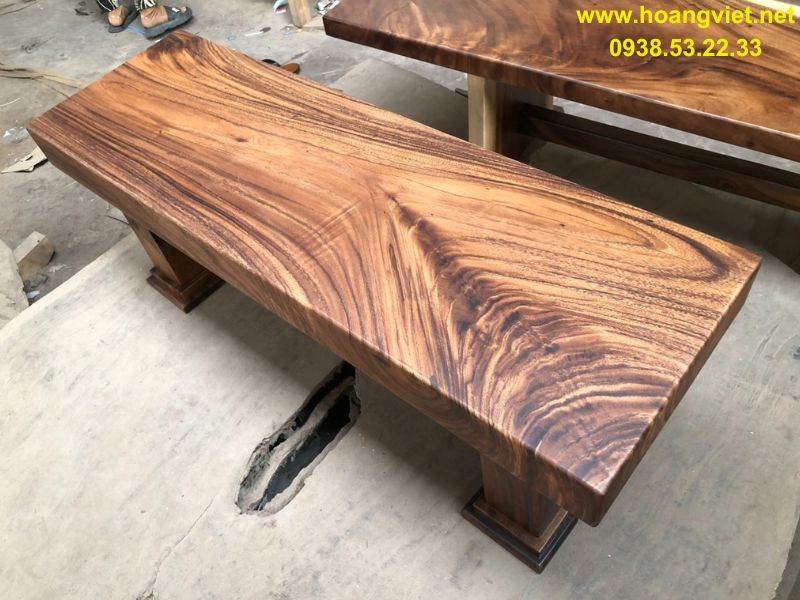 Ghế băng dài 1m2 gỗ me tây nguyên khối Ghế băng dài 1m2 gỗ me tây nguyên khối