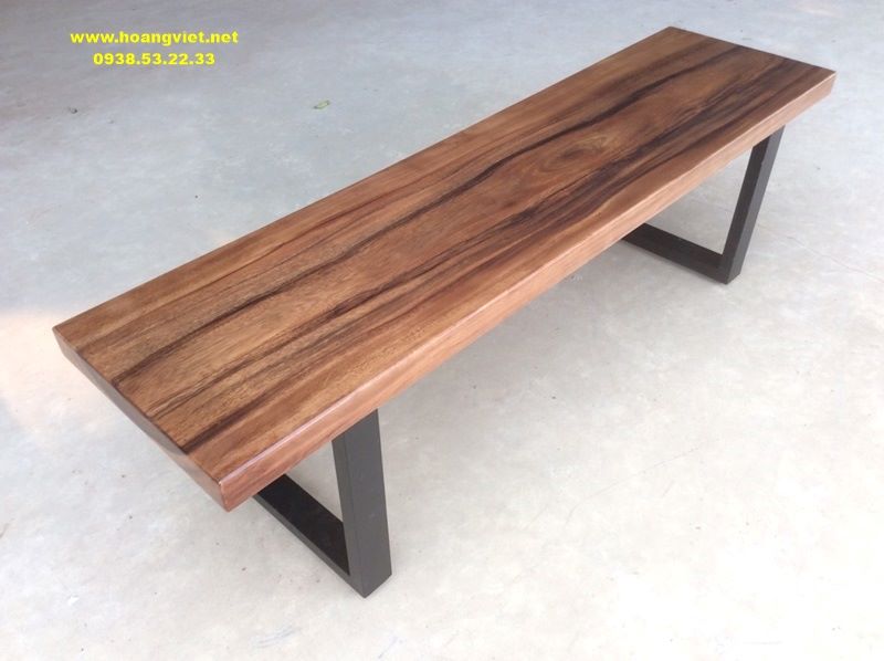 Ghế băng dài 1m4 gỗ me tây nguyên tấm Ghế băng dài 1m4 gỗ me tây nguyên tấm