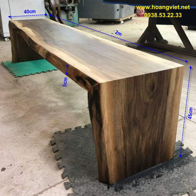 Ghế băng dài 2m gỗ me tây Ghế băng dài 2m gỗ me tây