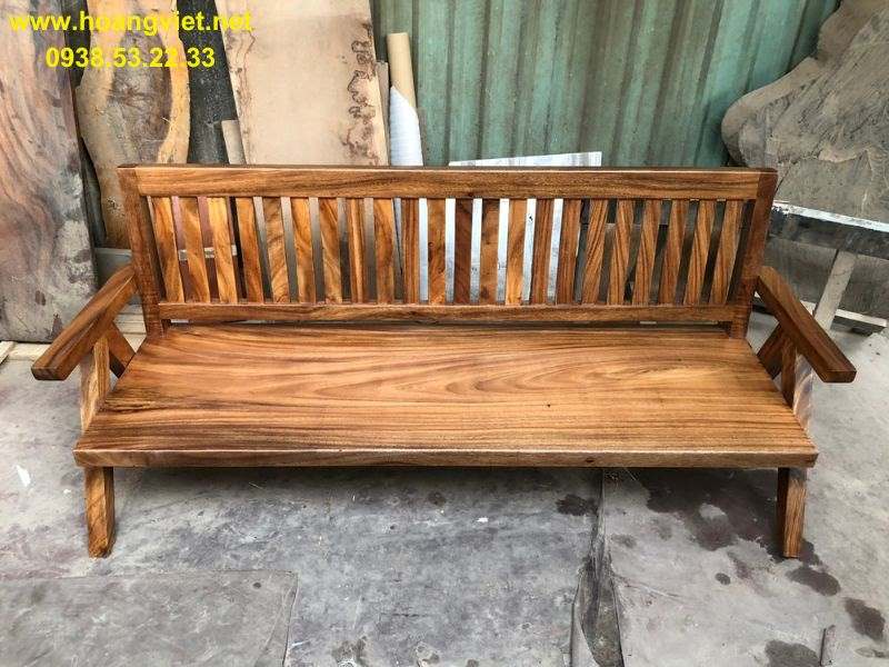 Ghế gỗ me tây băng dài phòng khách Ghế gỗ me tây băng dài phòng khách