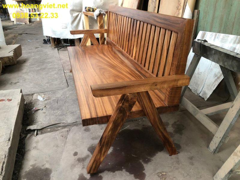 Ghế gỗ me tây băng dài phòng khách Ghế gỗ me tây băng dài phòng khách
