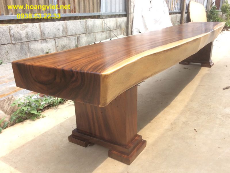 Ghế băng dài nguyên khối gỗ me tây Ghế băng dài nguyên khối gỗ me tây