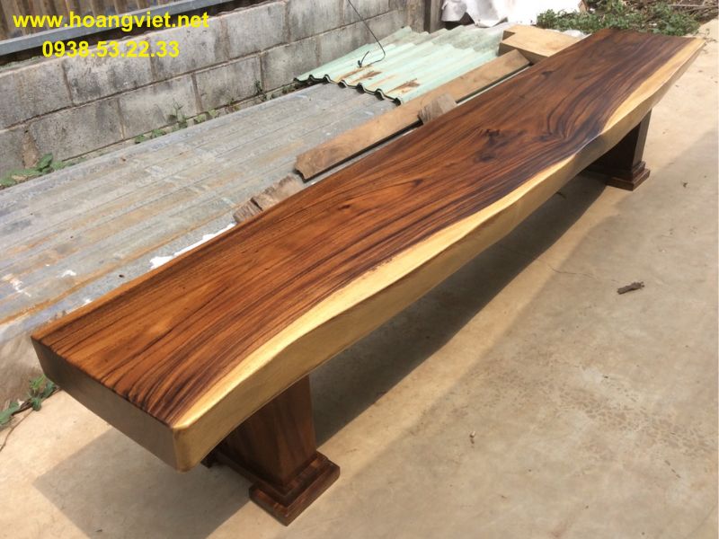 Ghế băng dài nguyên khối gỗ me tây Ghế băng dài nguyên khối gỗ me tây