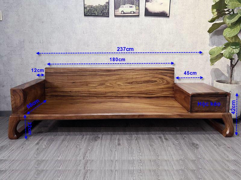 Kích thước ghế băng dài phòng khách gỗ me tây Kích thước ghế băng dài phòng khách gỗ me tây