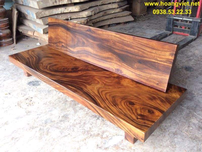 Ghế băng dài sofa gỗ me tây nguyên khối Ghế băng dài sofa gỗ me tây nguyên khối