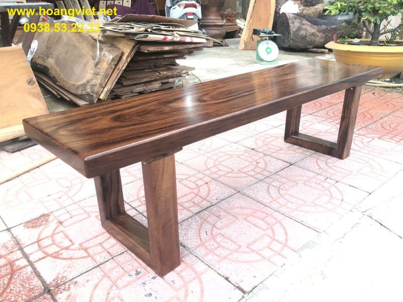Ghế băng dài gỗ me tây nguyên tấm Ghế băng dài gỗ me tây nguyên tấm