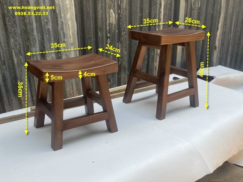 Kích thước ghế đôn gỗ chữ nhật Kích thước ghế đôn gỗ chữ nhật