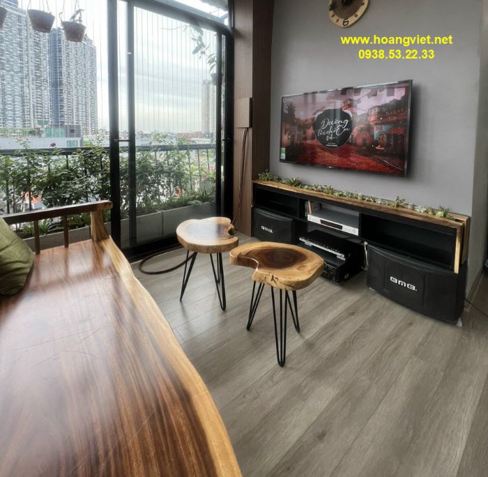 Ghế đôn gỗ dùng làm bàn tra sofa Ghế đôn gỗ dùng làm bàn tra sofa